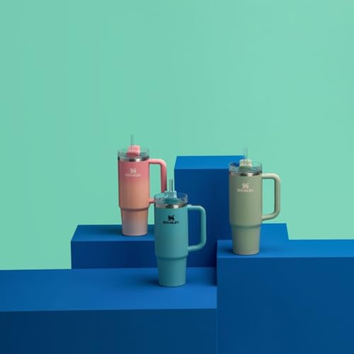 New STANLEY Quencher H2.0 Tumbler with Handle and Straw 30 oz, Agave - Kidsy