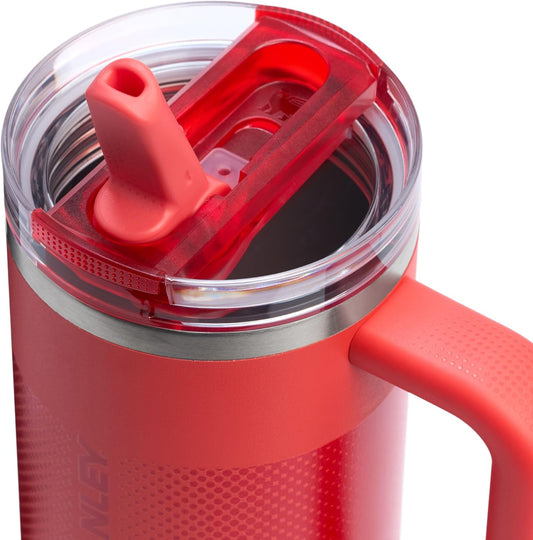New Stanley Quencher ProTour Flip Straw Tumbler 30oz (Hot Coral Fade) - Kidsy