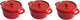 New STAUB Ceramics 3 - Piece Mini Round Cocotte Set (Cherry) - Kidsy