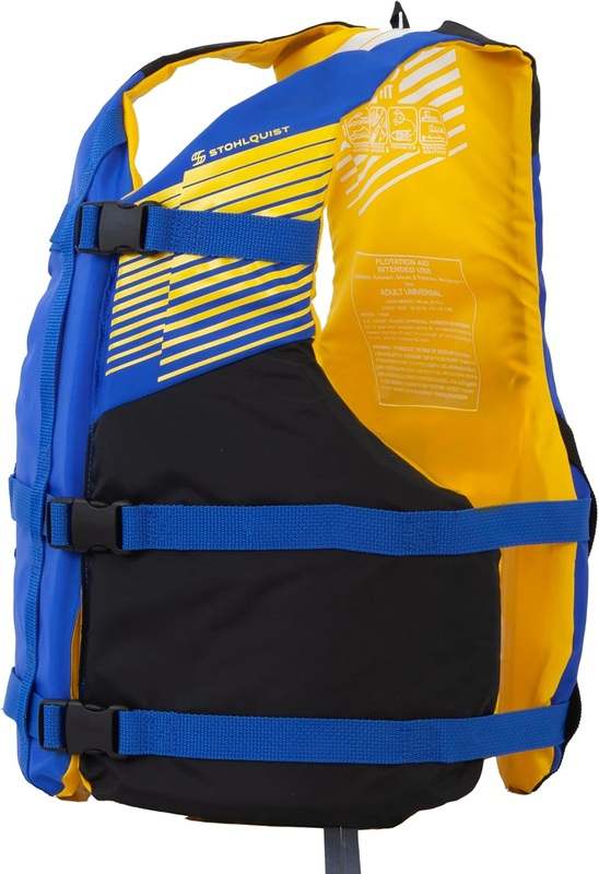 New Stohlquist FIT Adult Life Jacket, US Coast Guard Approved Type III Life Vest, PFD for Men and Women (Blue) - Kidsy