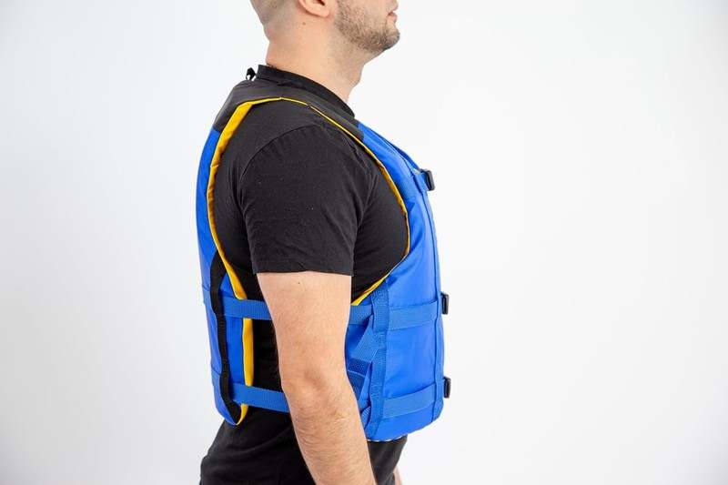 New Stohlquist FIT Adult Life Jacket, US Coast Guard Approved Type III Life Vest, PFD for Men and Women (Blue) - Kidsy