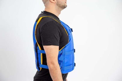 New Stohlquist FIT Adult Life Jacket, US Coast Guard Approved Type III Life Vest, PFD for Men and Women (Blue) - Kidsy