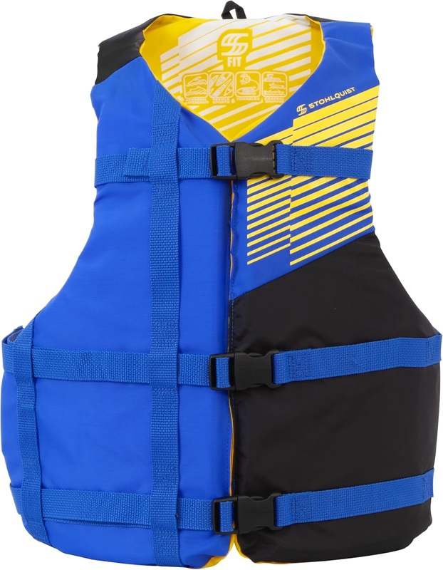 New Stohlquist FIT Adult Life Jacket, US Coast Guard Approved Type III Life Vest, PFD for Men and Women (Blue) - Kidsy