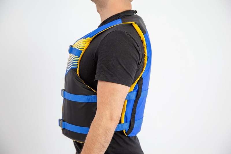 New Stohlquist FIT Adult Life Jacket, US Coast Guard Approved Type III Life Vest, PFD for Men and Women (Blue) - Kidsy