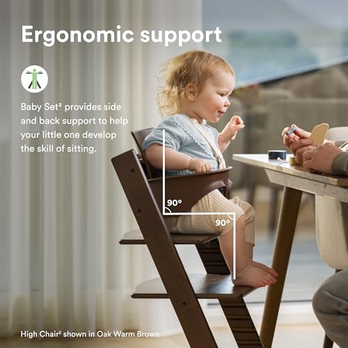 New Stokke Tripp Trapp High Chair 2 (White), Cushion 2 (Nordic Grey) + Stokke Tray (White) - Kidsy