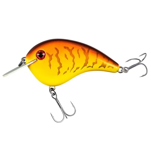 New Strike King (HCCMJ - 341) Chick Magnet Jr. Crankbait Fishing Lure, Color 341 - Spring Craw, 1/4 oz, Dives 4 - 6 Feet, Premium Hooks - Kidsy