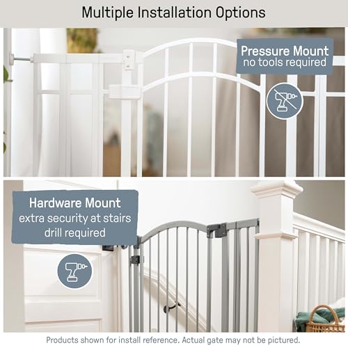 New Summer by Ingenuity Doorway 48W Series Safety Pet and Baby Gate (White) - Kidsy