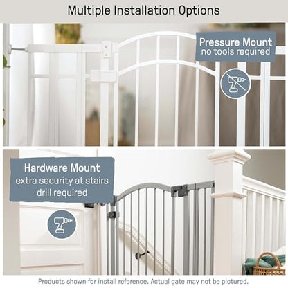 New Summer by Ingenuity Doorway 48W Series Safety Pet and Baby Gate (White) - Kidsy