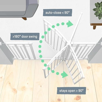 New Summer by Ingenuity Doorway 48W Series Safety Pet and Baby Gate (White) - Kidsy