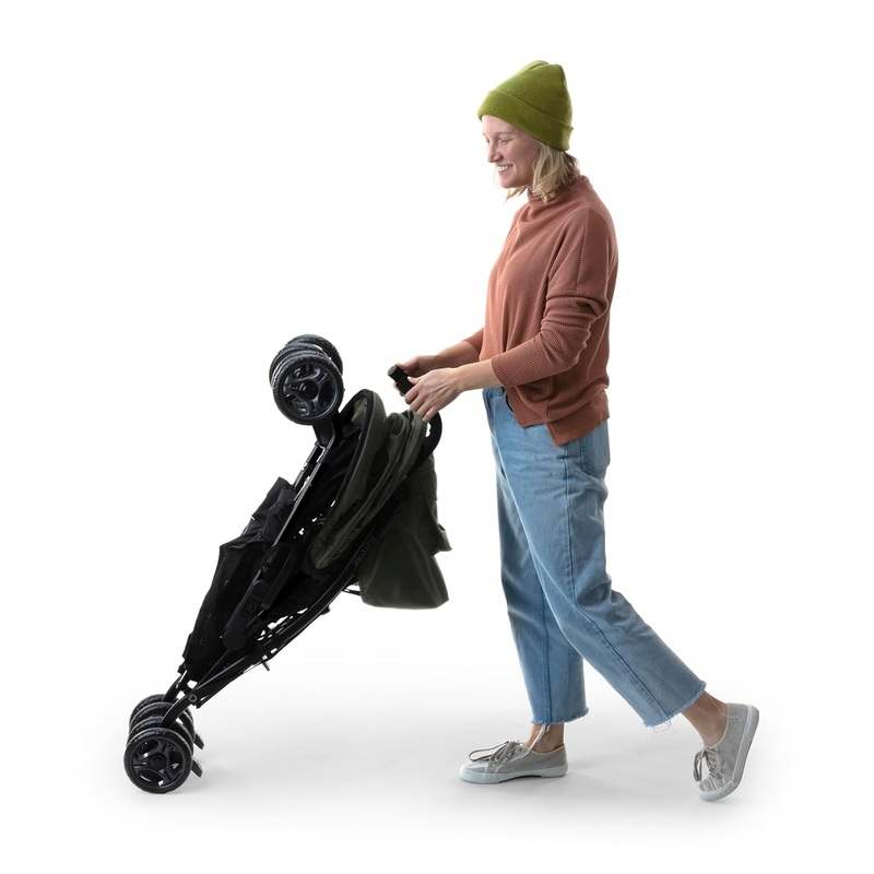 New Summer by Ingenuity Infant 3D Lite Stroller (Black/Green) - Kidsy