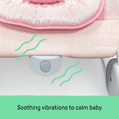 New Summer Infant 2-in-1 Bouncer Rocker Baby Seat (Pink) - Kidsy