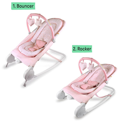 New Summer Infant 2-in-1 Bouncer Rocker Baby Seat (Pink) - Kidsy