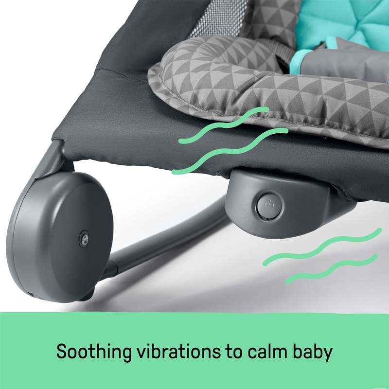 New Summer Infant 2 - in - 1 Bouncer & Rocker Duo (Gray and Teal) - Kidsy