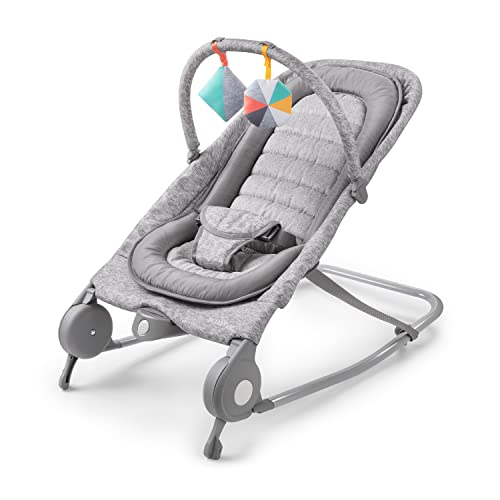 New Summer Infant 2 - in - 1 Bouncer & Rocker Duo (Light Gray Tweed) - Kidsy
