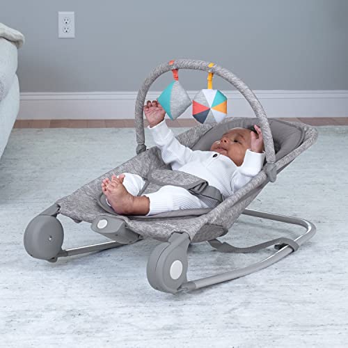 New Summer Infant 2 - in - 1 Bouncer & Rocker Duo (Light Gray Tweed) - Kidsy