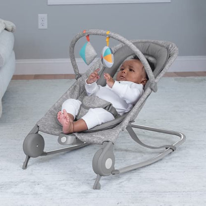 New Summer Infant 2 - in - 1 Bouncer & Rocker Duo (Light Gray Tweed) - Kidsy