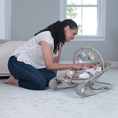 New Summer Infant 2 - in - 1 Bouncer & Rocker Duo (Light Gray Tweed) - Kidsy