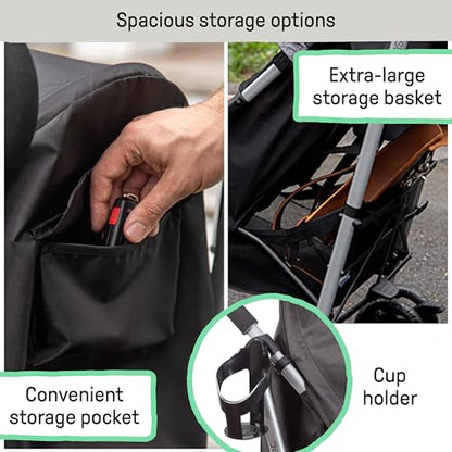 New Summer Infant 3Dlite Convenience Stroller, Lightweight Stroller (Gray) - Kidsy