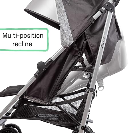New Summer Infant 3Dlite ST Convenience Stroller (Black & Gray) - Kidsy
