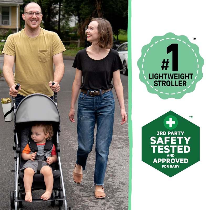 New Summer Infant 3Dlite ST Convenience Stroller (Black & Gray) - Kidsy