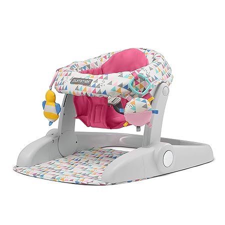 New Summer Infant Learn - to - Sit 2 - Position Floor Seat (Funfetti Pink) - Kidsy