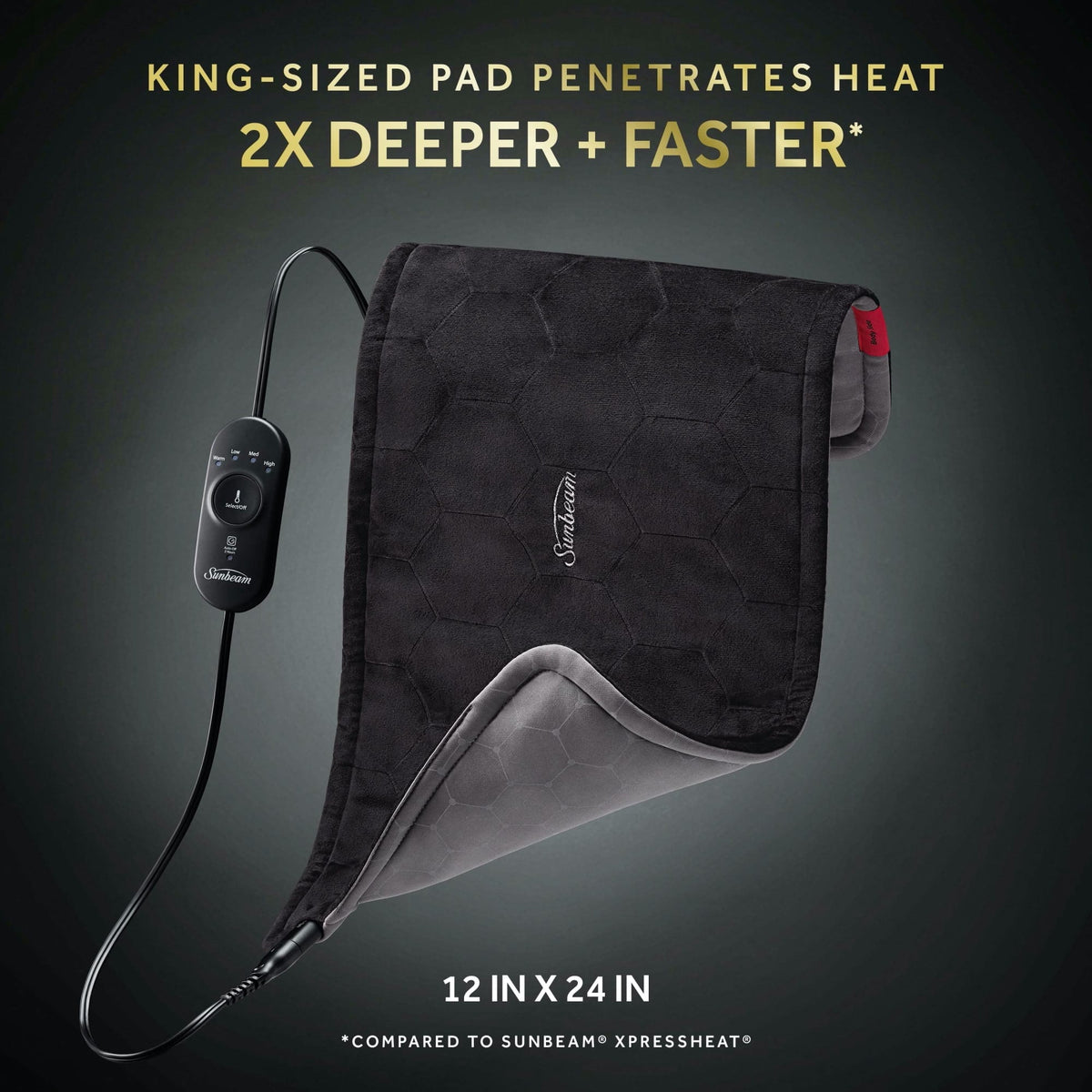 New Sunbeam AdvancedHeat Heating Pad (King Size) - Kidsy