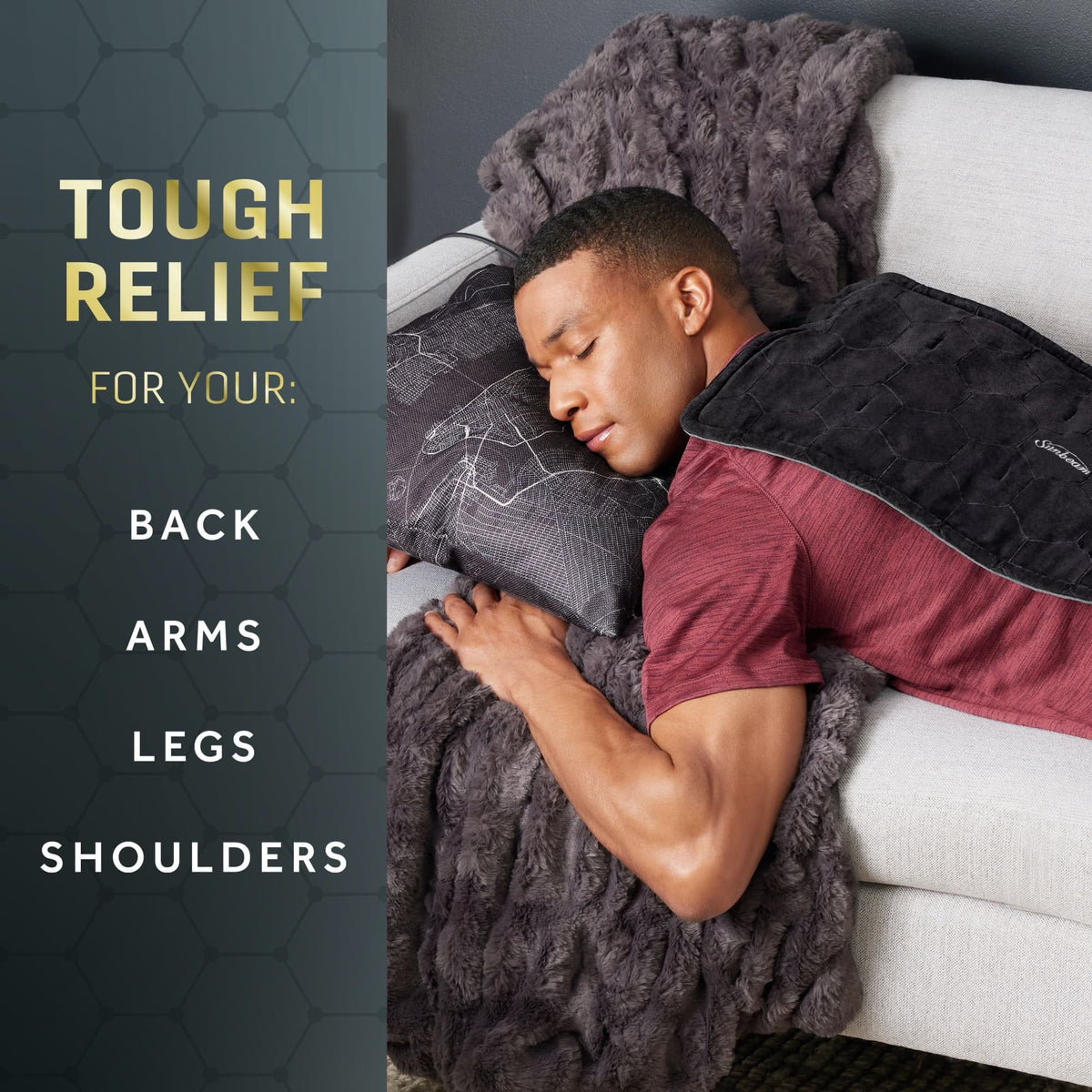 New Sunbeam AdvancedHeat Heating Pad (King Size) - Kidsy