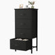 New Sweetcrispy 4 Fabric Drawer Small Dresser (Black - 11.8"D x 17.7"W x 37.5"H) - Kidsy