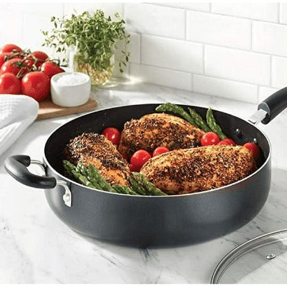 New T - Fal Culinaire Nonstick Jumbo Cooker with Lid (Black) - Kidsy