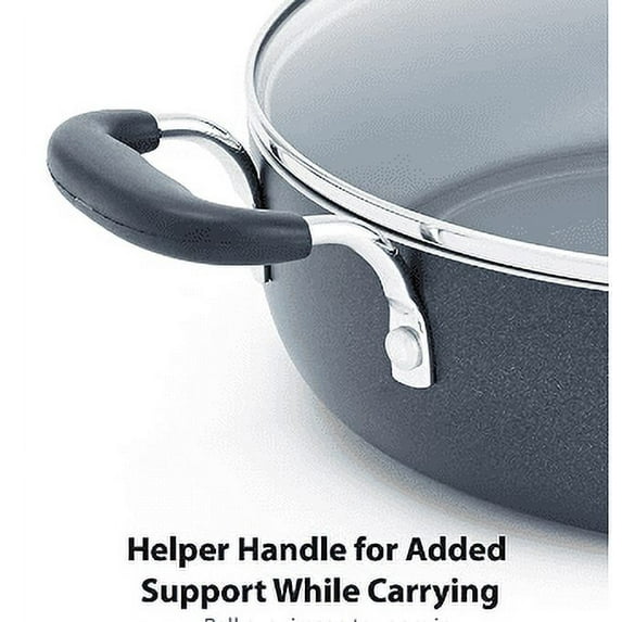 New T - Fal Culinaire Nonstick Jumbo Cooker with Lid (Black) - Kidsy