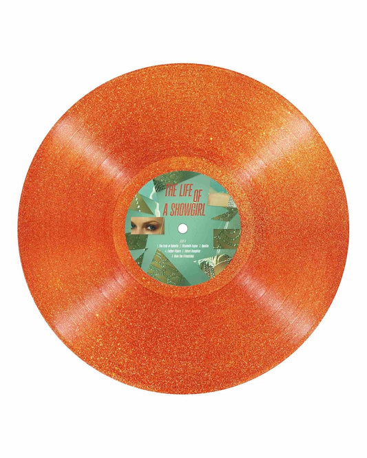 New Taylor Swift The Life of a Showgirl Orange Glitter Vinyl - Kidsy