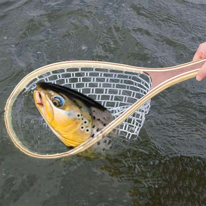 New Tear Drop Wooden Fly Fishing Landing Net - FINAL SALE - Kidsy