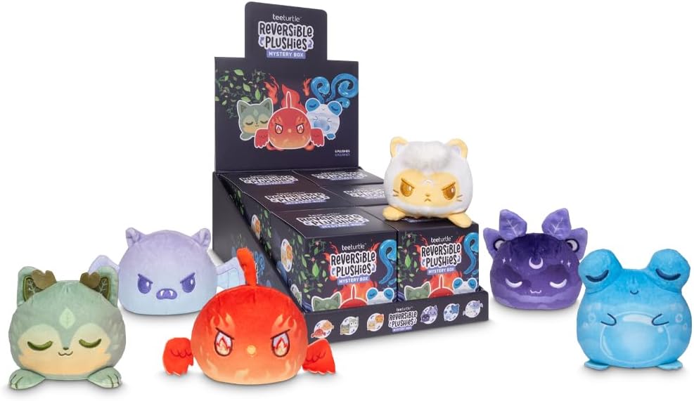 New TeeTurtle Elements Series Reversible Plush Mystery Box 3 - Inch - Kidsy