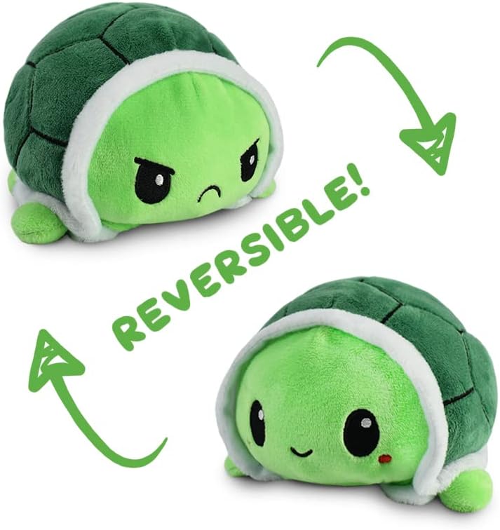 New TeeTurtle Reversible Turtle Plush Toy 4 - Inch (Green) - Kidsy
