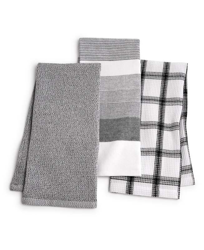 New The Cellar 3 - Pack Cotton Towel Set (Black) - Kidsy