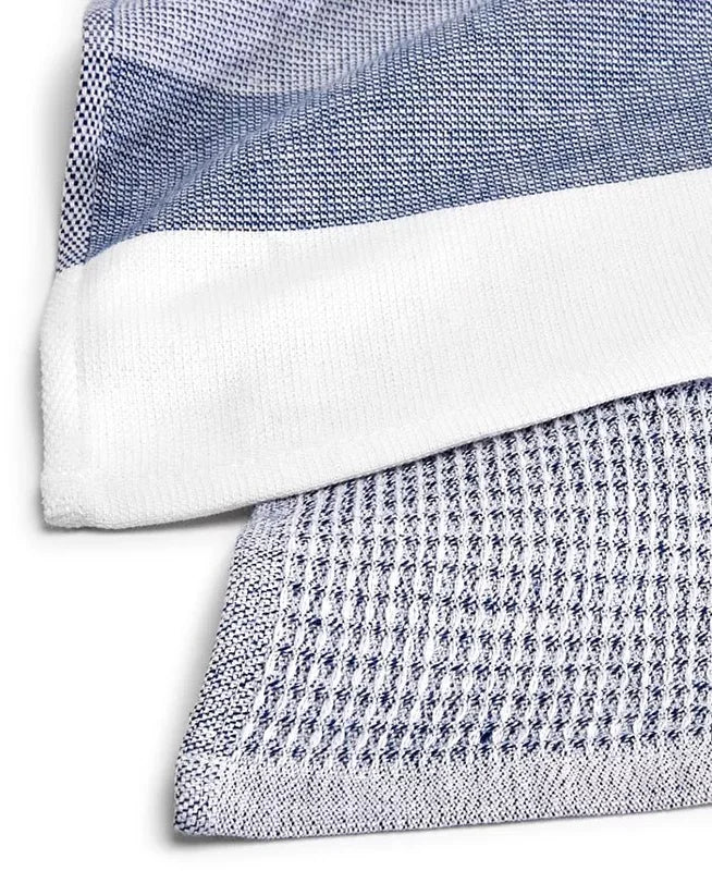 New The Cellar Cotton Towel Set, 3 - Pack (Blue) - Kidsy