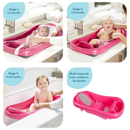 New The First Years Newborn to Toddler 3 - in - 1 Baby Bath Tub (Pink) - Kidsy