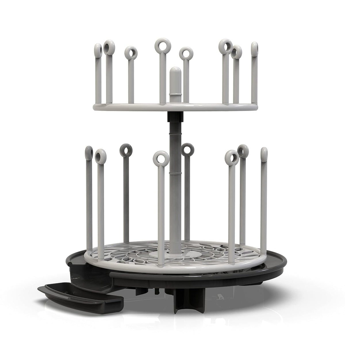 New The First Years Spin Stack Bottle Drying Rack (Black) - Kidsy