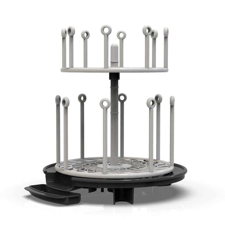 New The First Years Spin Stack Bottle Drying Rack (Black) - Kidsy