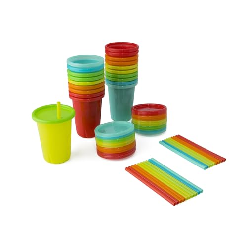 New The First Years Take & Toss Toddler Straw Cups Spill Proof Sippy Cups (Rainbow) - Kidsy