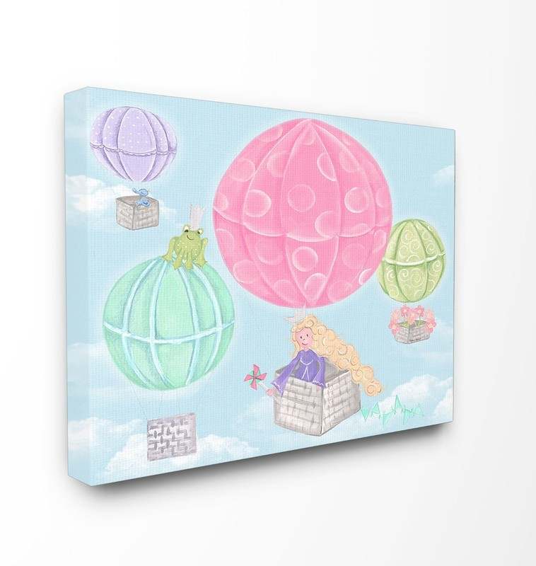 New The Kids Room by Stupell Hot Air Balloons Canvas Art (16" x 20") - Kidsy
