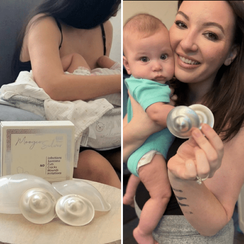 New The Original Silver Nursing Cups with Silicone Pads - Experience the Difference - Kidsy