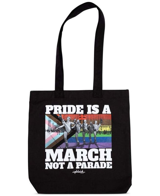 New The Phluid Project Pride Is a March Not a Parade Black Tote Bag - Kidsy