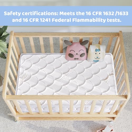 New Tiankehan Mini Crib Mattress 38x24x4 Inch Dual - Sided Foam - Kidsy