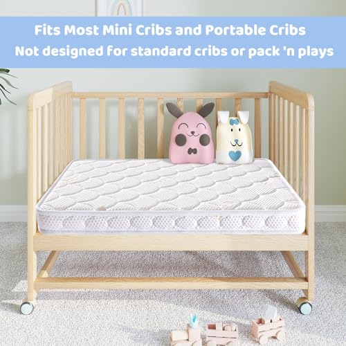 New Tiankehan Mini Crib Mattress 38x24x4 Inch Dual - Sided Foam - Kidsy