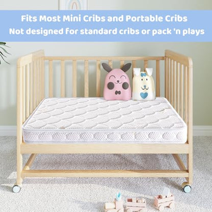 New Tiankehan Mini Crib Mattress 38x24x4 Inch Dual - Sided Foam - Kidsy