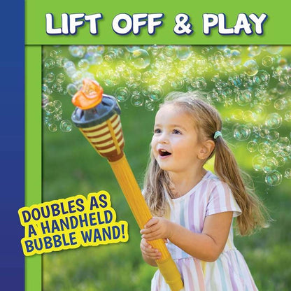 New Tiki Torch Bubbler Bubble Machine with Lights and Music, Bubble Blower and Wand - Kidsy