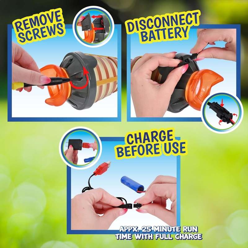 New Tiki Torch Bubbler Bubble Machine with Lights and Music, Bubble Blower and Wand - Kidsy