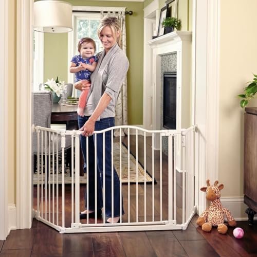 New Toddleroo 72" Deluxe Décor Baby Gate (Warm White) - Kidsy