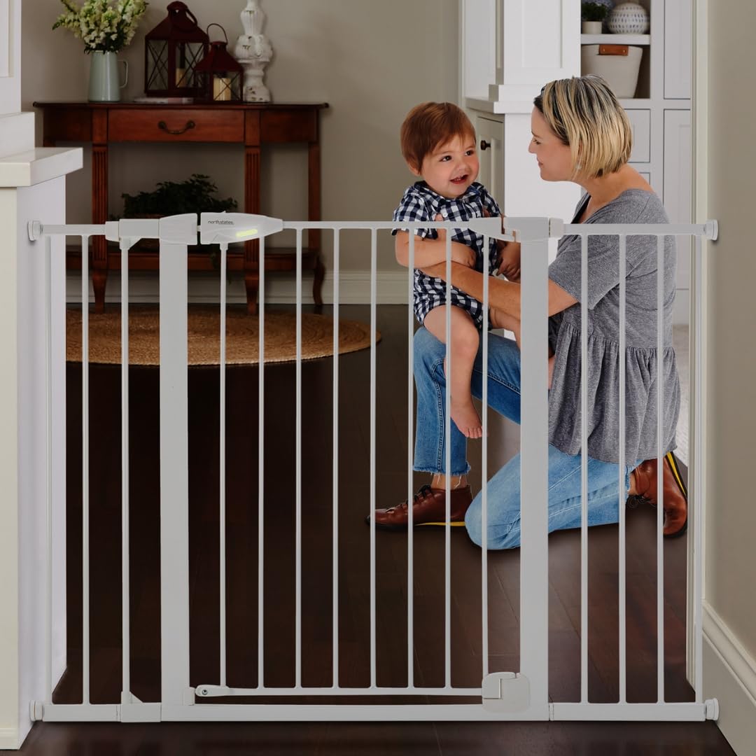 New Toddleroo by North States - Extra Wide Bright Choice Baby Gate (29.75 to 52 Inches Wide - 30 Inches Tall - White) - Kidsy